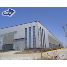 China prefabricated honeycomb column plane roof steel frame workshop with crane